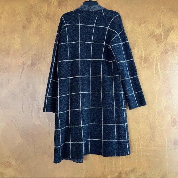 Plaid Long Open Cardigan Sweater Coat - Picture 2 of 4